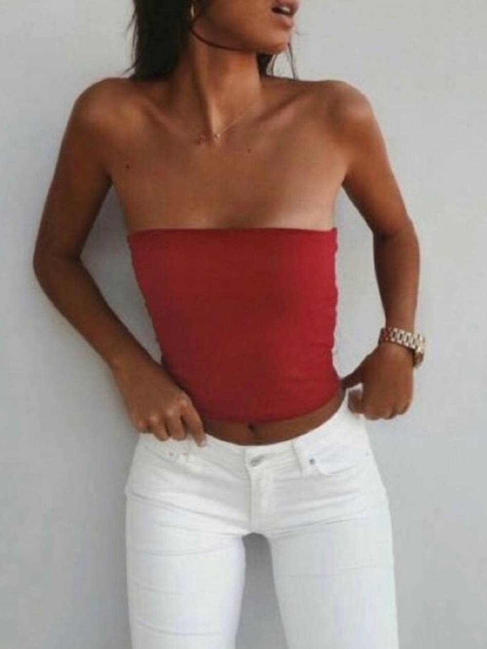 Brandy Melville Red Tube Top
